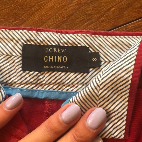 Red Jcrew chino shorts - Picture 3 of 4